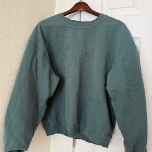 Budweiser Teal-Green Embossed Crewneck Sweatshirt